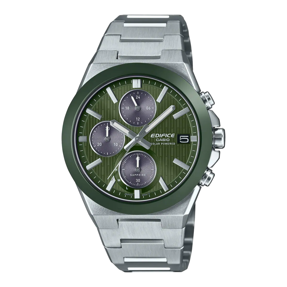 Edifice Slim Solar Chronograph — Emerald Green