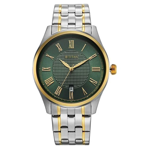 Neo Classic Roman Analog — Green Dial Two-Tone